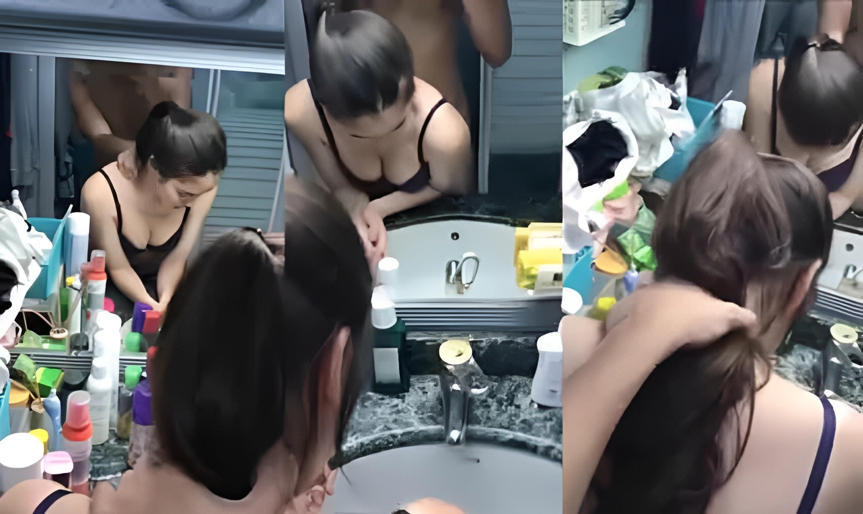 La ragazza si stava truccando quando è diventata cagnolina